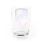 けあうさSHOPの3匹おやすみけあうさ Water Glass :back