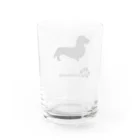 bow and arrow のダックスフント Water Glass :back