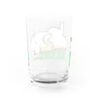 chizuruの柴犬落ちてる（茶）背景グリーン Water Glass :back