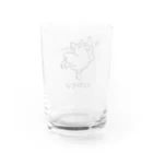 どうぶつ創作隊のバレエしてそうなニワトリ Water Glass :back