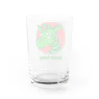 アインシュタインキャットのグリーンゼブラ Water Glass :back