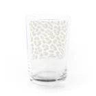 キッチンファラオのヒョウ柄　デザイン Water Glass :back