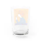 SuzuSuzuSuzuriの『心目当てのオレンジ』オリジナルグラス Water Glass :back