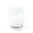 PastabuのAll you need is Pasta ※パスタは地球を救う　黒バージョン Water Glass :back