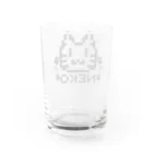 しのてーりのネコドット Water Glass :back