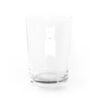 ゆいたっく／犬イラストのミニチュアブルテリア Water Glass :back