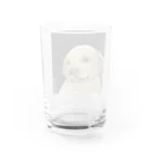 チョークアートグッズ😊のチョークアート　子犬🐶 Water Glass :back