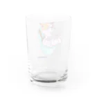 NITROMANIAのふんばりにゃん（三毛猫） Water Glass :back