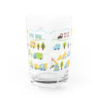 Norinののりものたちと森 Water Glass :back