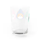 しっぽ堂のとんがり帽子の柴犬たち Water Glass :back