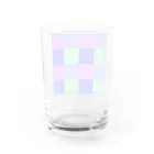 CUTIE　BOXのキリンのりんりん　へんし～ん！！チェック柄 Water Glass :back