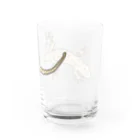 LalaHangeulのニホンヤモリさん　漢字デザイン Water Glass :back