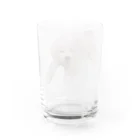 うちの犬のグッズの幸せそうな顔のいぬ Water Glass :back