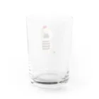 Techi-techiの猫 ハチ カモフラプリン Water Glass :back