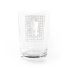 nekousagi*∩..∩のドットハナちゃん⚫⚪⚫⚪ Water Glass :back