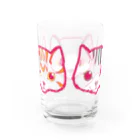 9livesworkのまる目おやつ時間（透過） Water Glass :back