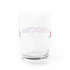 KNOWフードラジオのアントシアニン×化学構造式（Tシャツ；淡色） Water Glass :back