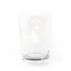 天道虫のグリーンフラワーガール Water Glass :back