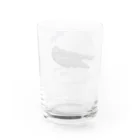 やちよ｜リアル鳥イラストのハシボソガラスさん Water Glass :back