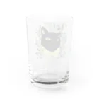 kikkutontonのオリーブ畑の黒猫ちゃん Water Glass :back