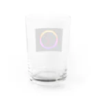 和の池の丸の中の火の字 Water Glass :back