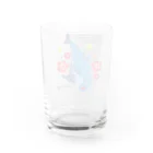 Kinkadesign うみのいきものカワイイShopの華やかボタニカルなハンドウイルカ Water Glass :back