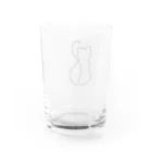 【KOTCH】 Tシャツショップの猫　ライン Water Glass :back