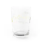 Tomomi Fujiiのずんぐり屋のいつも心にウォンバット yellow Water Glass :back