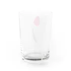おおくわあやのピンクのチューリップ Water Glass :back