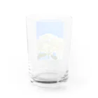 チエソーの紫陽花　白 Water Glass :back