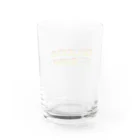 トカゲとカエルの異種混合CREW【デリシャスデュビア】のDelicious_Dubia logo Water Glass :back