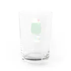 iii sum+ illustrationのmelon soda Water Glass :back