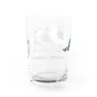 やちよ｜リアル鳥イラストのKAMOMEJYANAI Water Glass :back