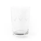 rilybiiのThree TULIP, White gray blue . Water Glass :back