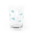 soraの紙飛行機に乗った猫のさぶろう Water Glass :back