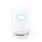 ken_ikedaの腹巻きアザラシ君(ブルー) Water Glass :back