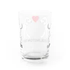 ベドリントンテリアのワホワホショップのI LOVE ベド2 Water Glass :back