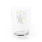 宇寅。の刀と猛禽類イメージのドラゴン Water Glass :back