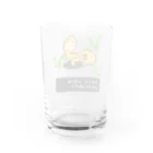 ラプトルのドットのレオパ君 Water Glass :back