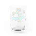 ゆるい感じでこもりたいのくじら(よこ) Water Glass :back