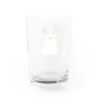 ゆいたっく／犬イラストの香箱(大きめ) Water Glass :back