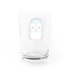 Vasetti_pressのヘッドホンを付けているペンギン Water Glass :back