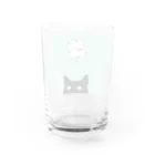 ecoのmew!! ネコ 猫 黒ねこ Water Glass :back