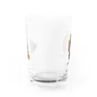 おにぎりは梅干し派のよるはこれから！贅沢贅沢ッ！～YADAYADA文字入りver～ Water Glass :back