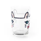 山葵あやめのネコちゃんリボングラス・赤 Water Glass :back