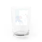 tafu tafuのかわいいポーズのしろぎんしま Water Glass :back
