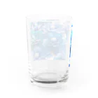 しばさおり jasmine mascotの青い花 Water Glass :back