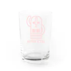 オノマトピアの墳活(ふんかつ)古墳・はにわTシャツ・文字赤 Water Glass :back