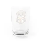 QuillSerenadeの可愛いリボンのもちぽんのステッカー Water Glass :back