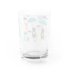 浪漫千代（ロマチョんの店）のRain, umbrella and cat Water Glass :back